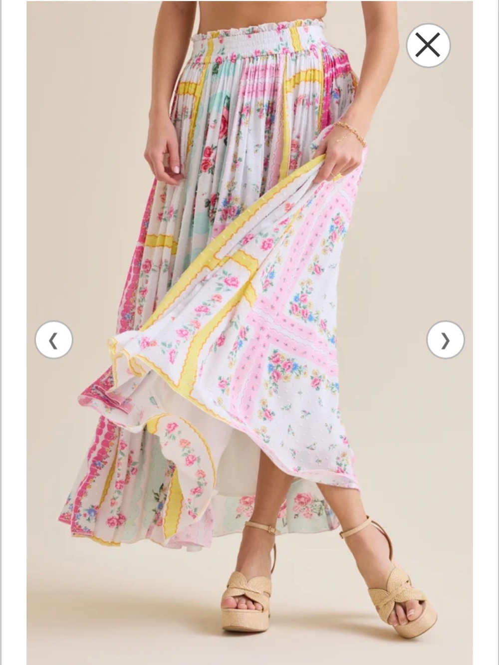 Altar’d State Gretta Floral Maxi Skirt NWT XS Boho Romantic - Picture 5 of 11